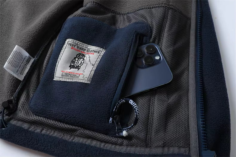 Visconte Heren Fleecejas – 2024 Thickened Wool Winterjack, Warme Modejas met Capuchon, Outdoor Ski & Cold-Weather Coat