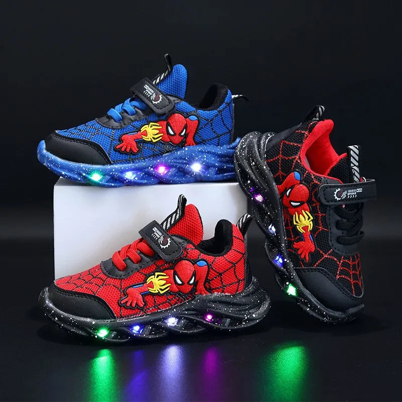 Spider-Man Sneakers | Jongens Sportschoenen Met LED-Verlichting - Comfortabel & Casual