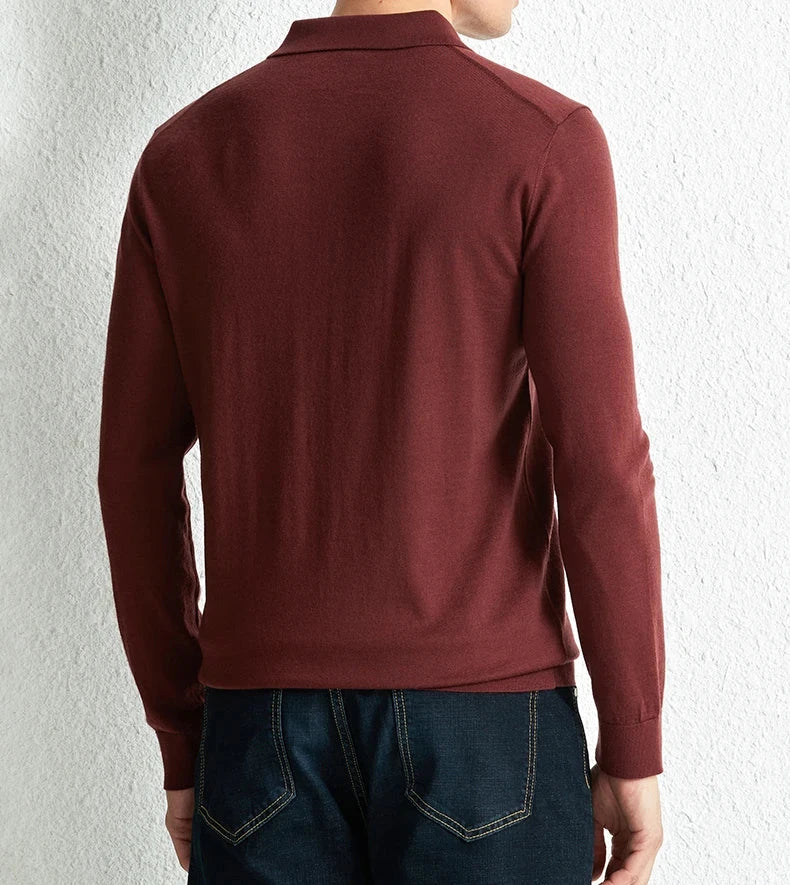 Slim fit wool autumn sweater | High quality materials - Warm and cozy - autumn - Ideal for formal and informal occasions