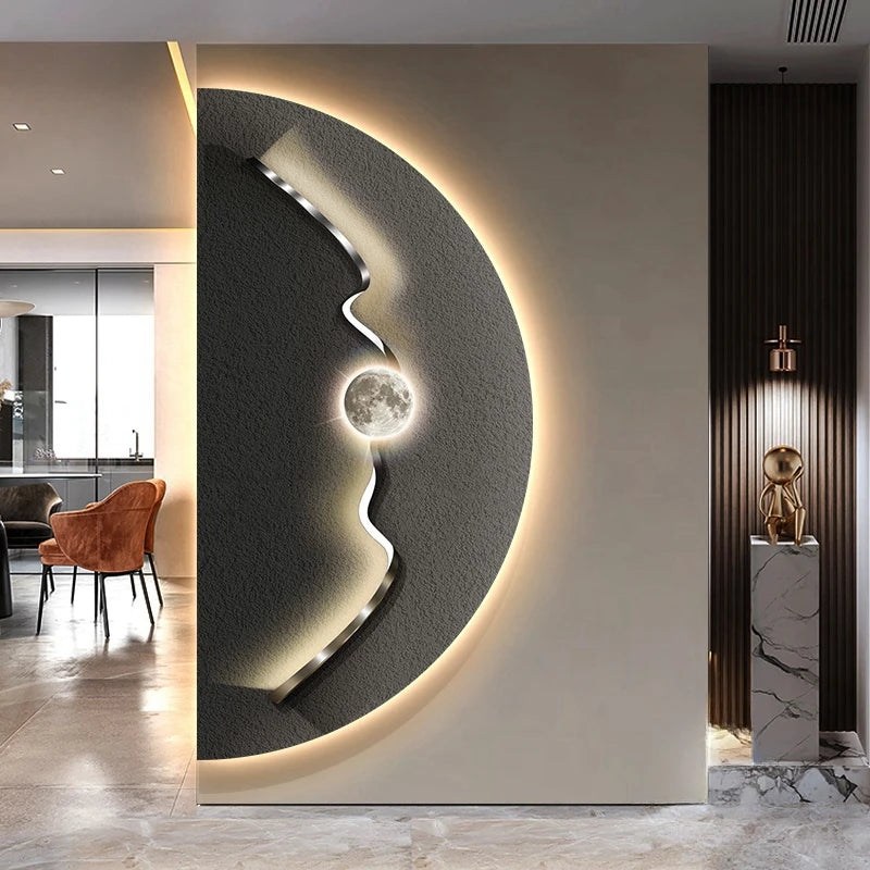 Maanlicht Wandpaneel | Wanddecoratie | Mystieke Maan in Nachtlamp