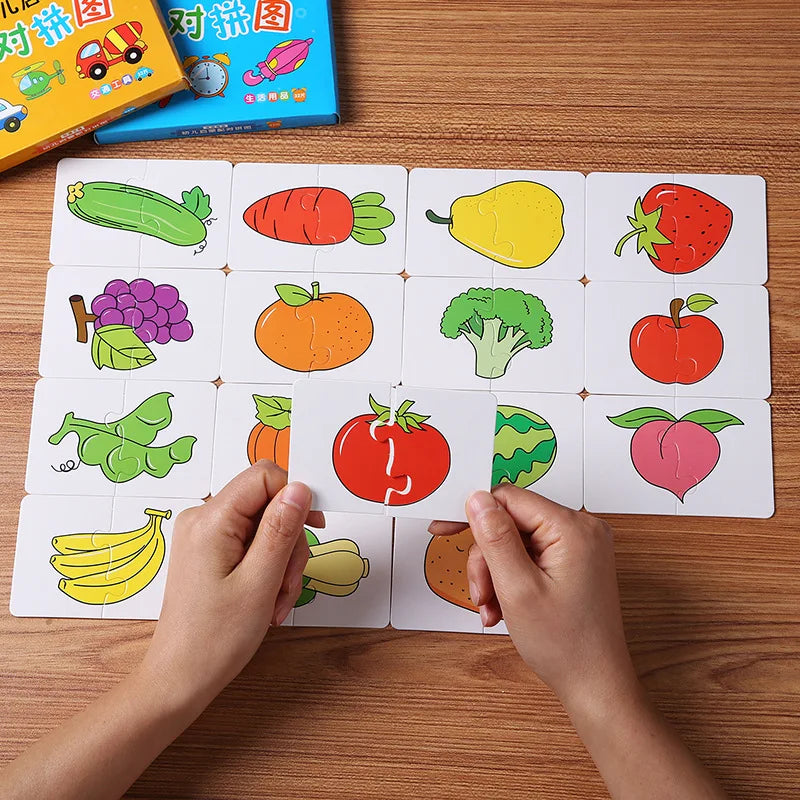 Montessori Kaarten Speelgoed - Educatieve Puzzels voor Cognitieve Ontwikkeling bij Peuters en Kleuters