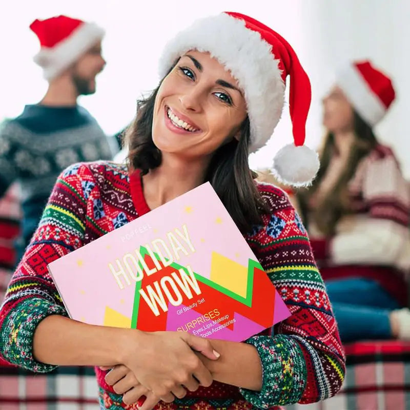 Advent Kalender Make-up Set - Dagelijkse Verrassingen voor Kerstmis met Schoonheidsproducten en Cadeaus