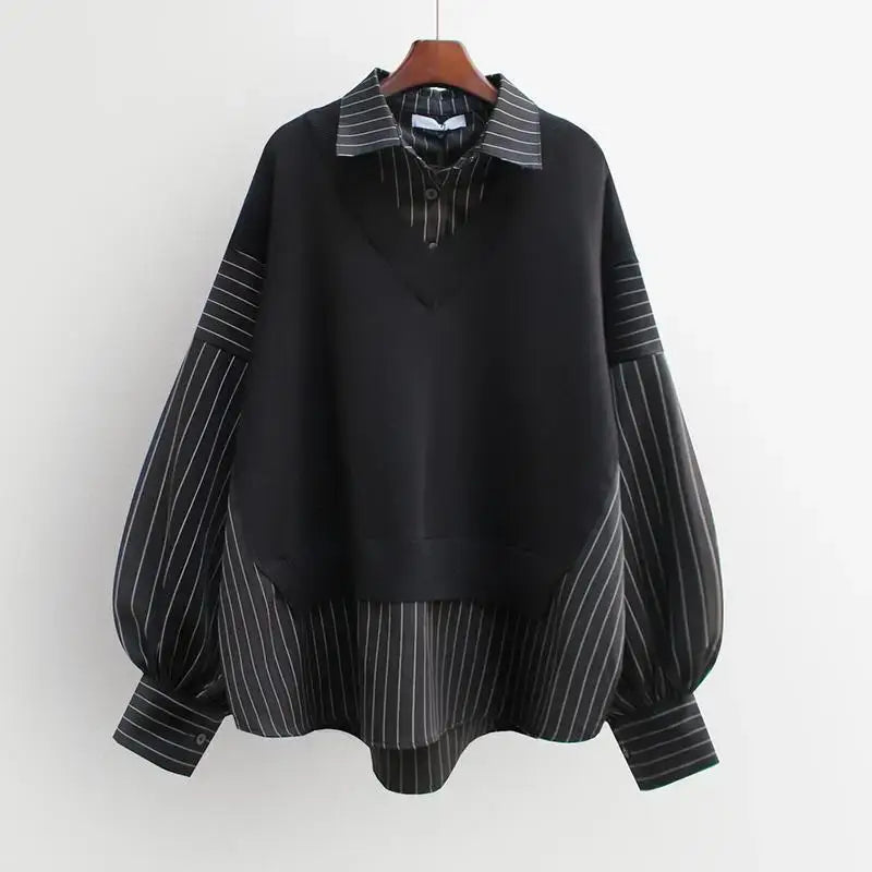 Combinatie Gestreepte Blouse met Top!