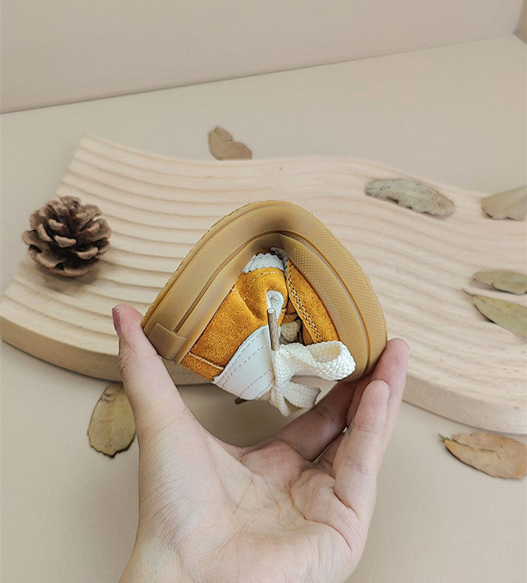 Sneaker met Veters - TinyStride Unisex, Geel/Roze/Groen, Maat 0-3 Jaar