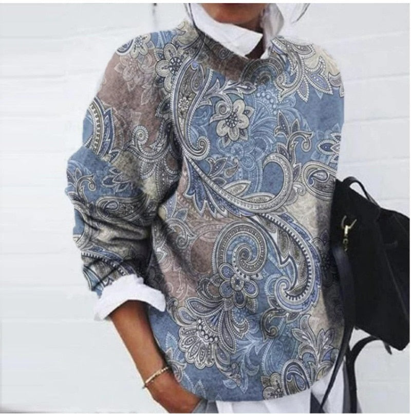 Trendy Floral Sweater