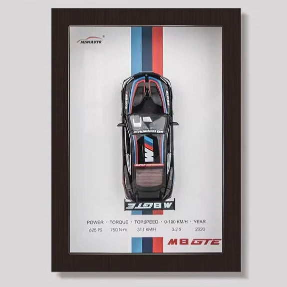 3D Auto Model in Designer Lijst - Exclusieve Mini Auto Collectie