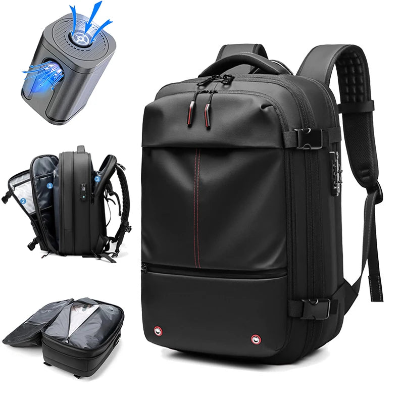 TRAVELPRO+| Laptop Rugzak 17 Inch | Geschikt voor Ryanair Transavia en meer, vacuum compressie design, uitbreidbare rugzak voor werk en reizen