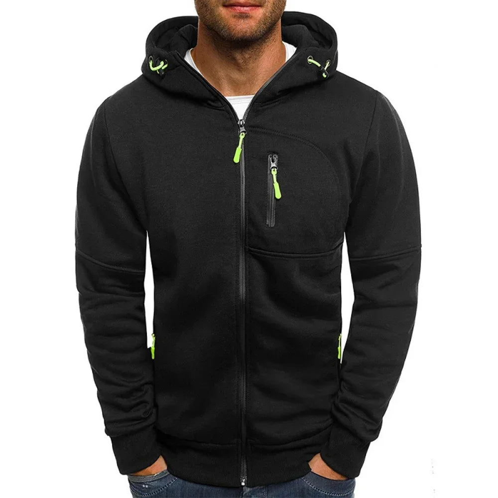 CoreWear Heren Hoodie Sweatshirt Lange Mouw Slim Fit met Rits | Hoodie | Sportieve Casual Hoodie voor Heren Kleding & Streetwear