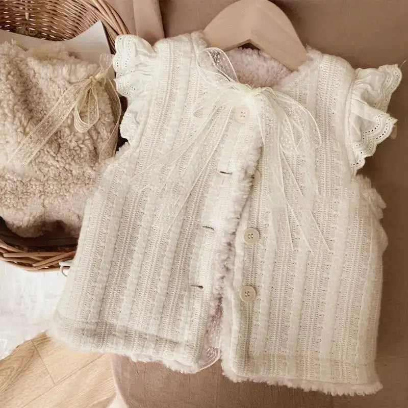 Lamswollen Pluche Vest zonder Mouwen voor kids