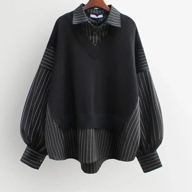 Combinatie Gestreepte Blouse met Top!