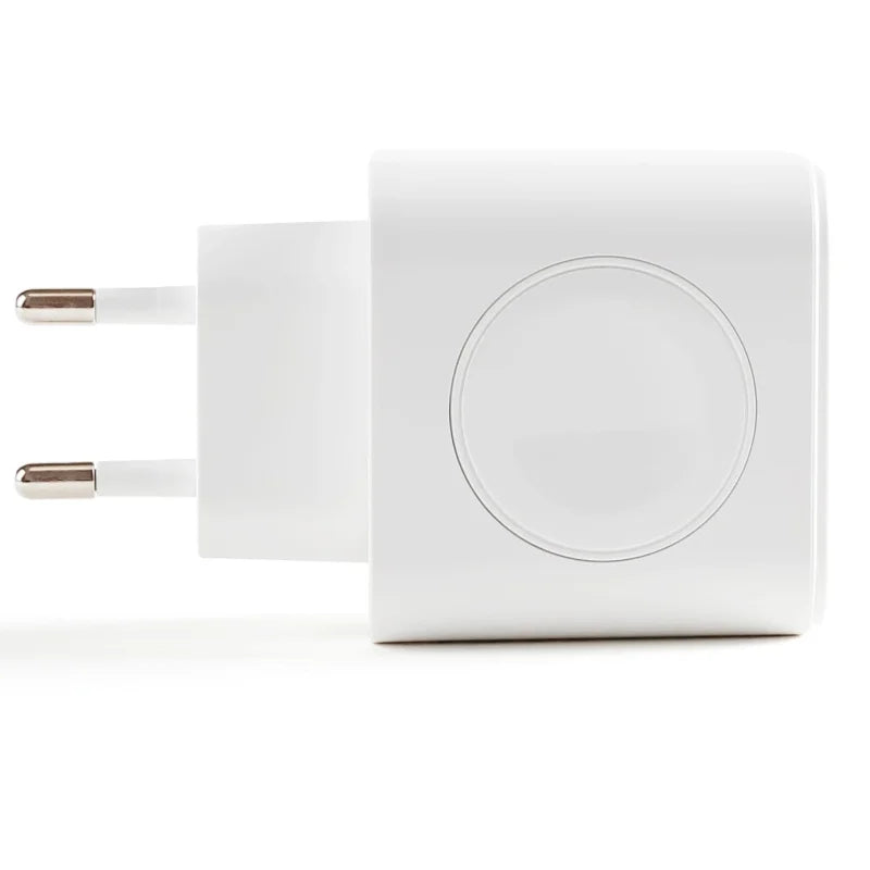 PowerTrio | 3-in-1 draadloze oplader | 3-in-1 Draadloze Oplader voor iPhone Apple Watch – PD20W Snellader met USB-C en USB-A Poort, Compact Reis Oplaadstation