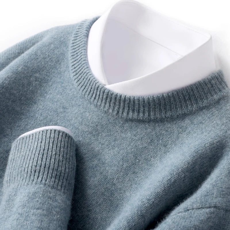 Cameron - Heren Merino Wollen Crewneck Sweater