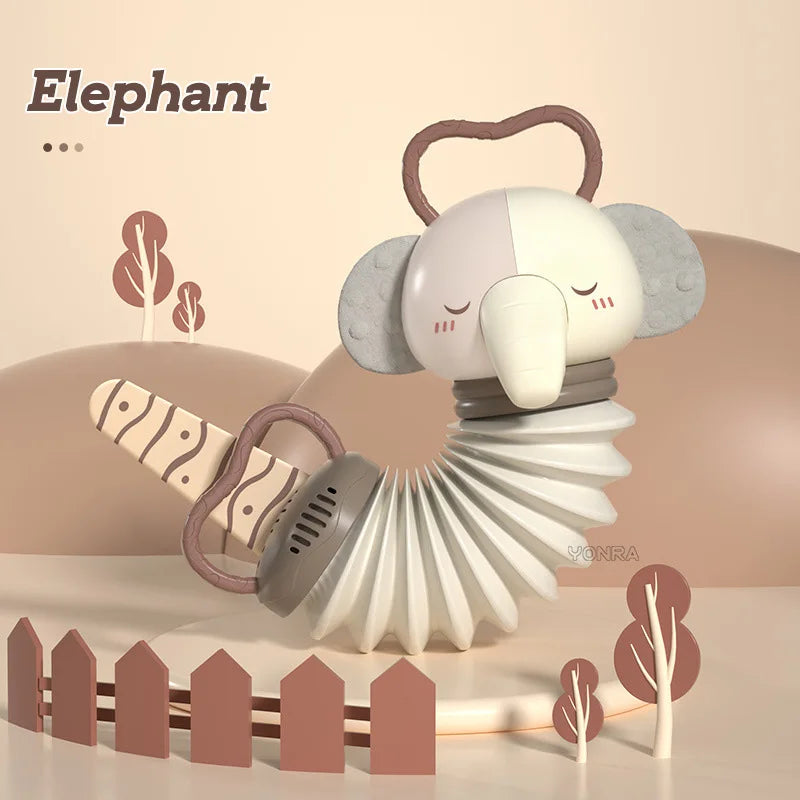 2-in-1 Baby Akkordeon en Rammelaar - Stimuleer de Zintuigen met Rustgevende Klanken