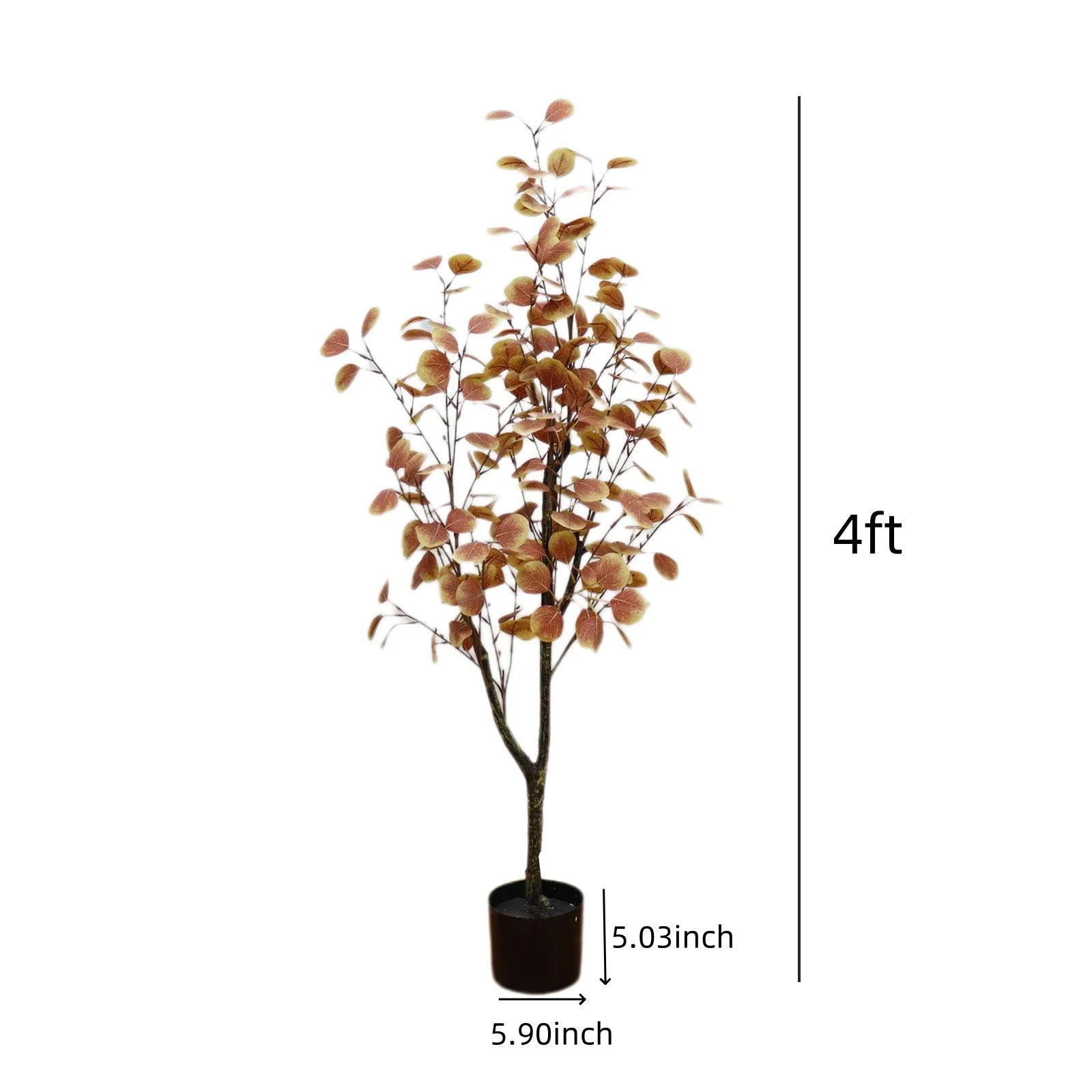 120/150cm Kunst Eucalyptus Herfstboom | Sfeervolle Sierboom Met Gekleurde Bladeren | Decoratie