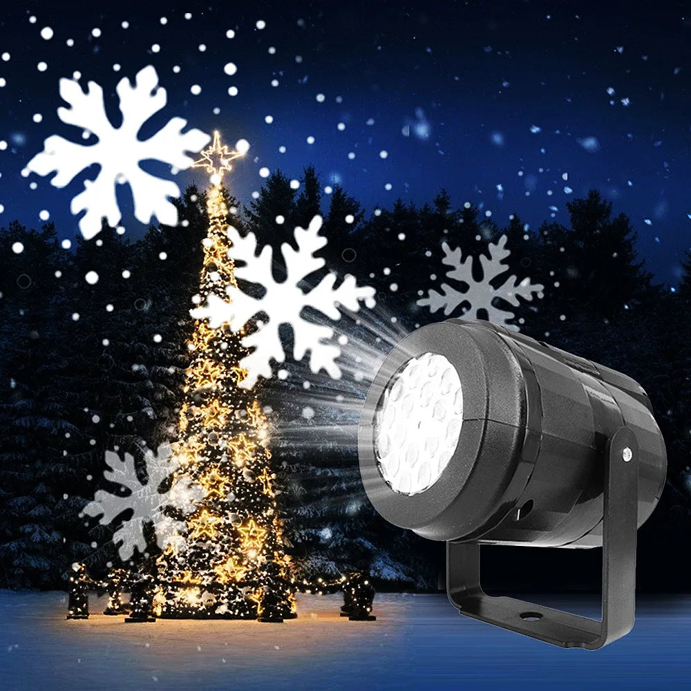 LED USB Sneeuwvlok Projector - Feestverlichting met Beeldprojectie voor Kerst en Nieuwjaarsfeest