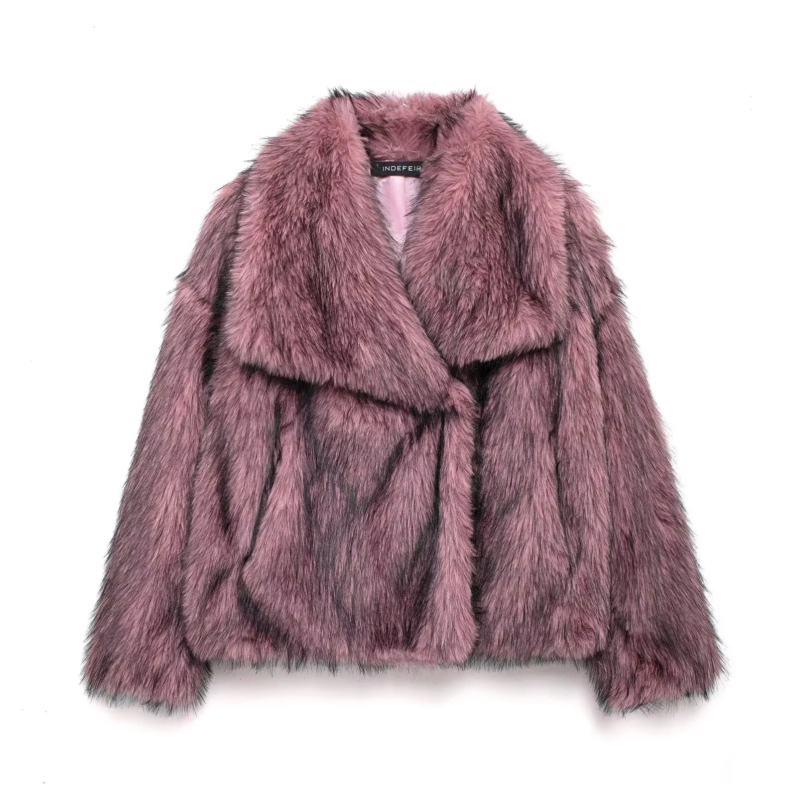 Visconte | Dames Wintermantel | Fluffy kunstbont jas, reverskraag, losse pasvorm, warme winterjas