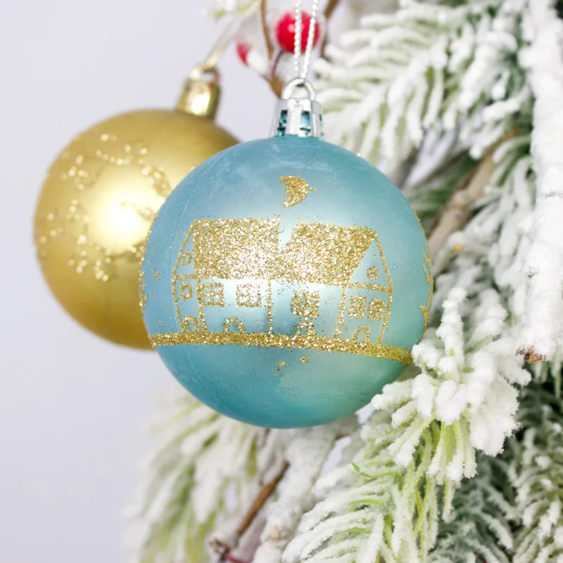 Set van 44 Kerstballen - Uniek Ontwerp - 3 - 6 Diameter - Plastic Ballen voor Kerstboomdecoratie