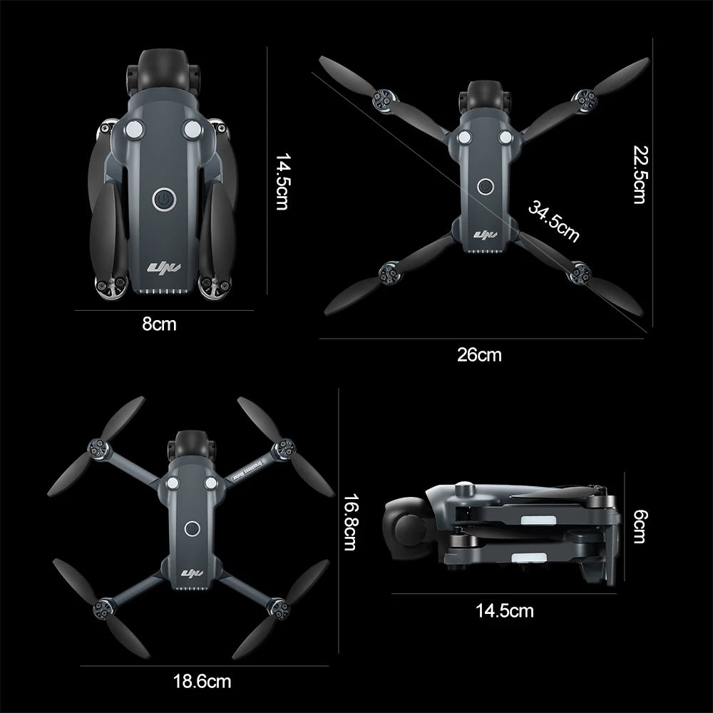 AeroPro Drone 4K UHD Dual Camera 5G WIFI Opvouwbare Quadcopter | Drone | Professionele Drone met Brushless Motor, FPV & Luchtfotografie