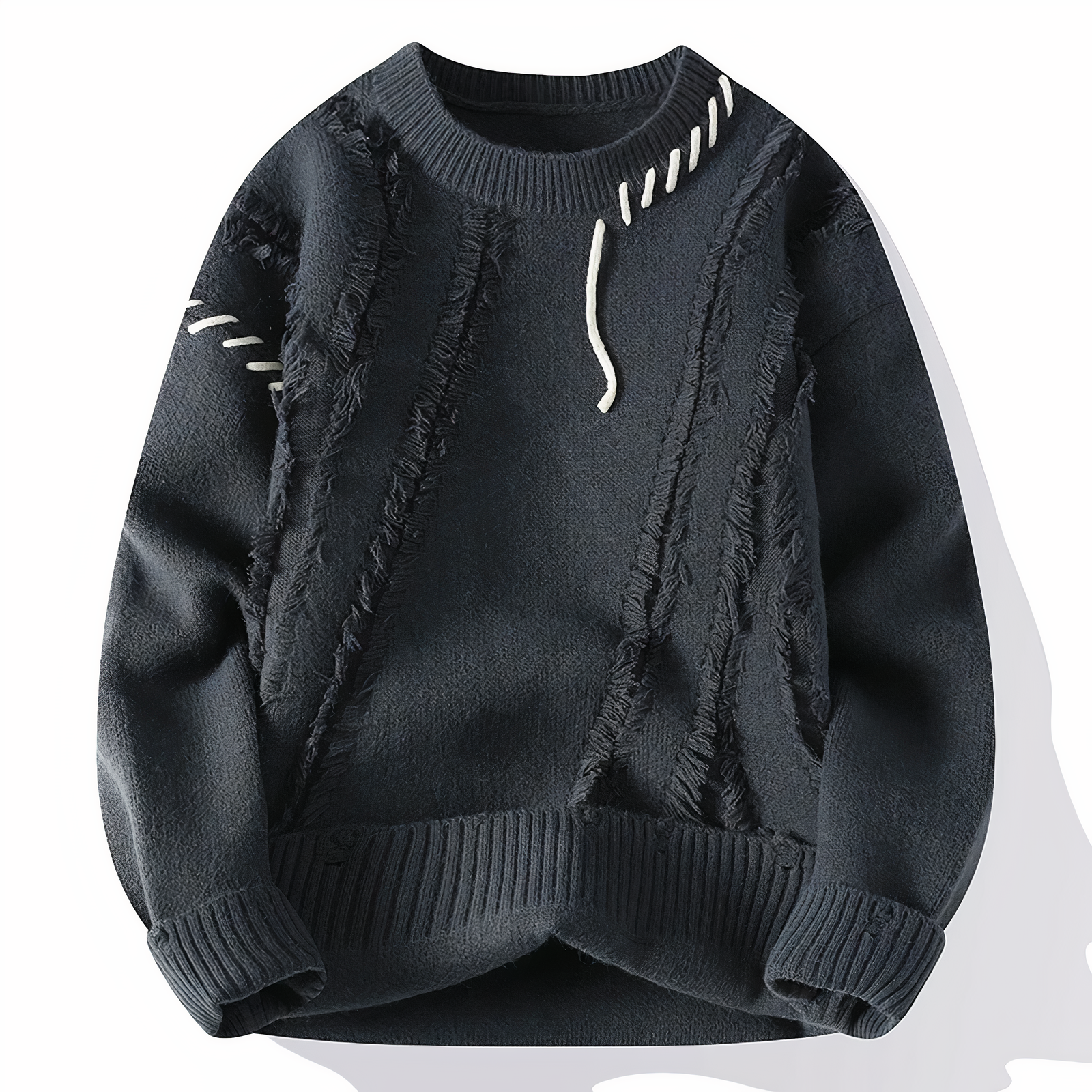 Herothorn Heren V-hals Gilet Trui Vest Waistcoat Fijn Gebreid Mouwloos Cardigans Heren Fleece Gevoerde Gebreide Tanktops met Knoppen, Zwart, L