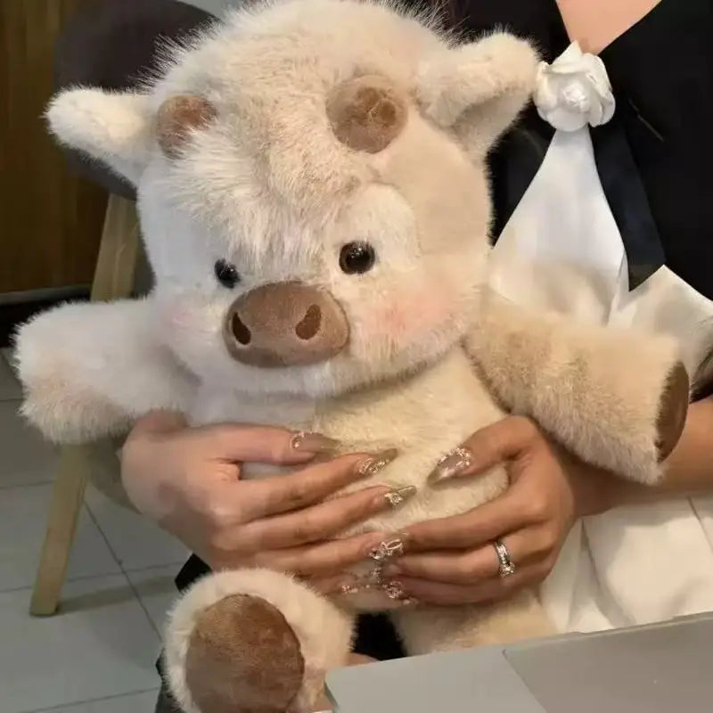 SnuggleMoo | Hooglander koe knuffel | Kawaii Hooglander Koe Knuffel 45cm – Zachte Pluche Troostknuffel tegen Eenzaamheid, Kalveren Cadeau voor Kinderen en Volwassenen