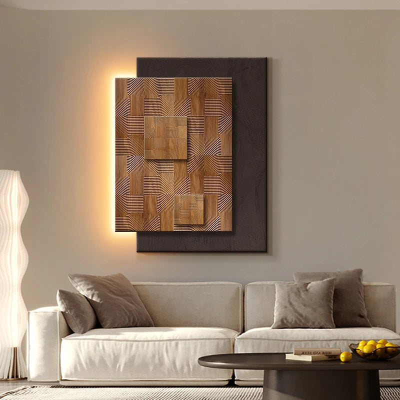 Abstracte Geometrische Kunst | Wanddecoratie | Kunstwerk met Gemengde Patronen