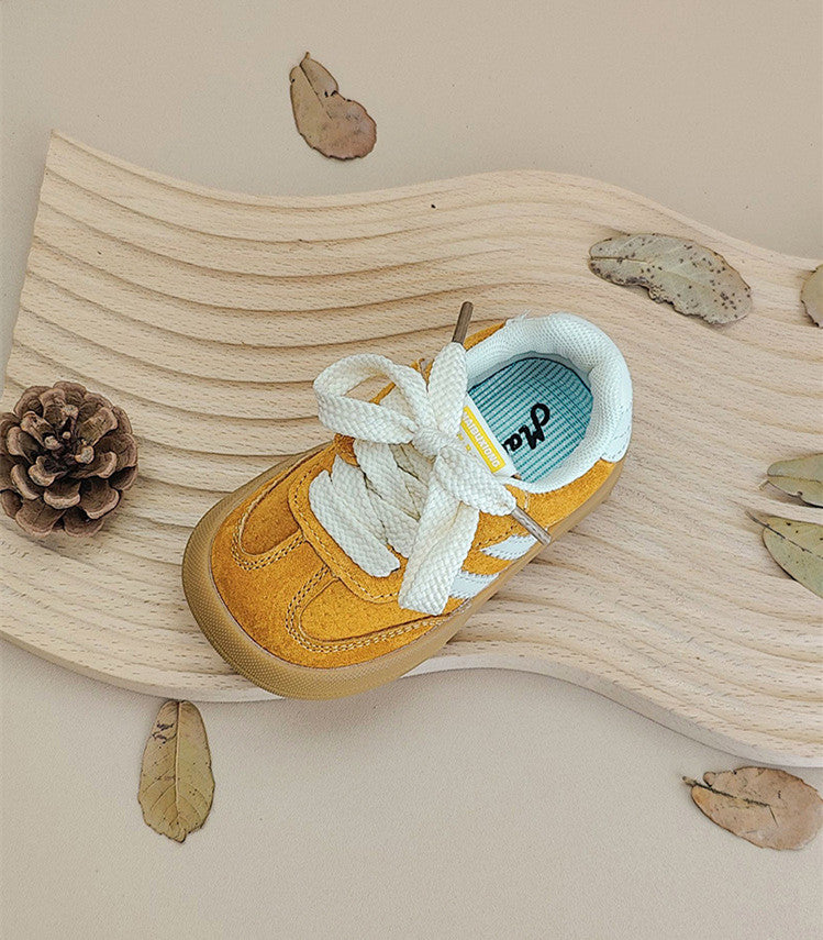Sneaker met Veters - TinyStride Unisex, Geel/Roze/Groen, Maat 0-3 Jaar