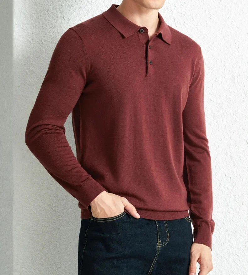 Slim fit wool autumn sweater | High quality materials - Warm and cozy - autumn - Ideal for formal and informal occasions