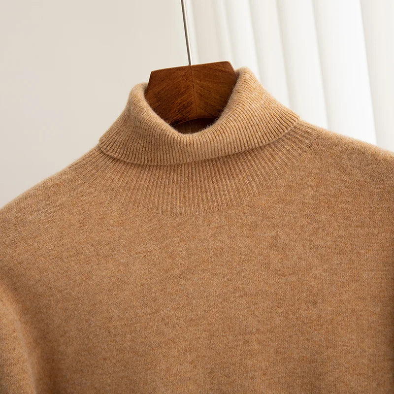 Business Wool Turtleneck | High Quality Materials - Warm and Cozy - Fall - Ideal for Formal and Informal Occasions