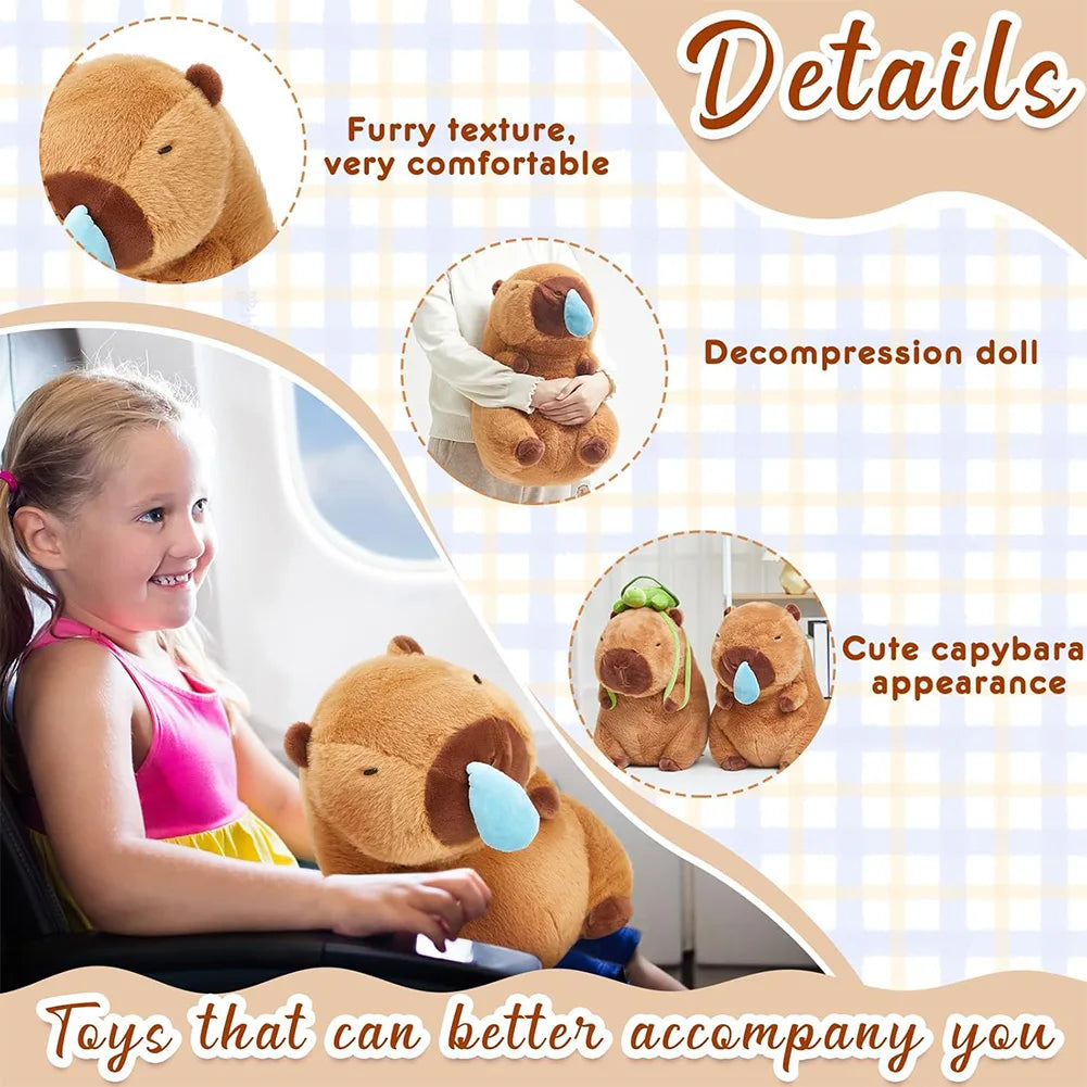 Cartoon Capibara Kussen | Uniek en speels - Zacht pluche materiaal - Leuk voor kinderen en volwassenen