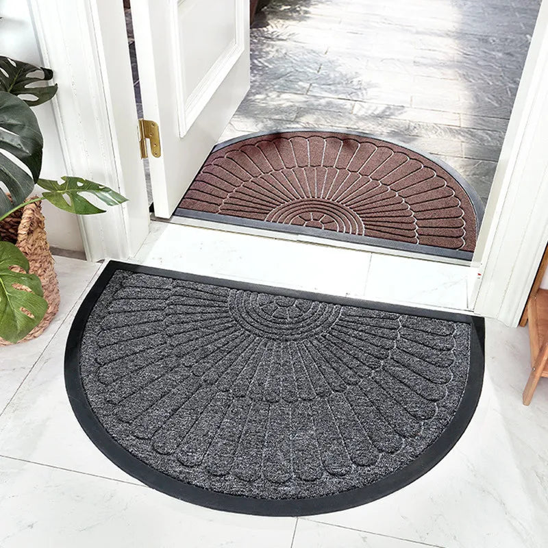 CleanStep | Rubber Halve Cirkel Deurmat voor Effectieve Vuilopvang en Duurzaamheid
