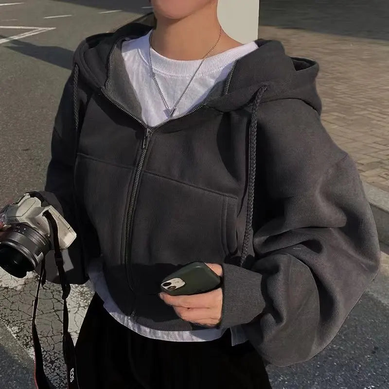 Sweatshirt Hoodie | Regular Fit | Ritssluiting - Y2K Stijl - Casual en Trendy voor Dagelijks Gebruik