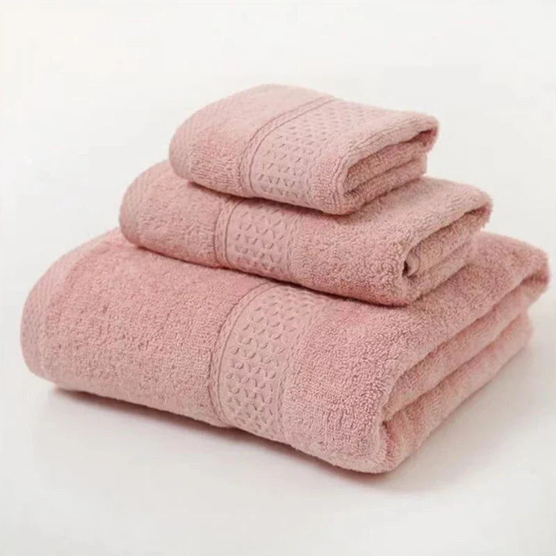 3-delige Luxe Katoenen Handdoekset, Ultra Zacht, Zeer Absorberend