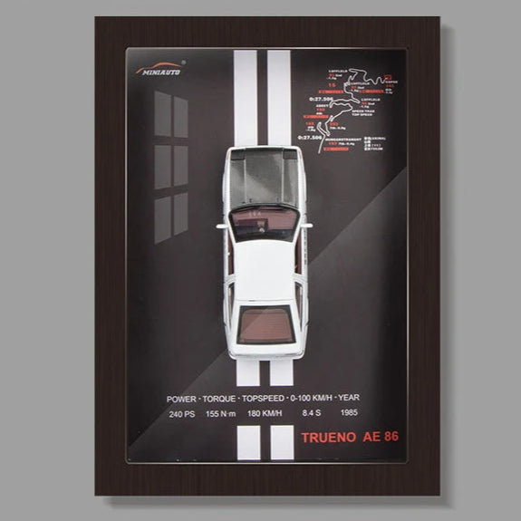 3D Auto Model in Designer Lijst - Exclusieve Mini Auto Collectie