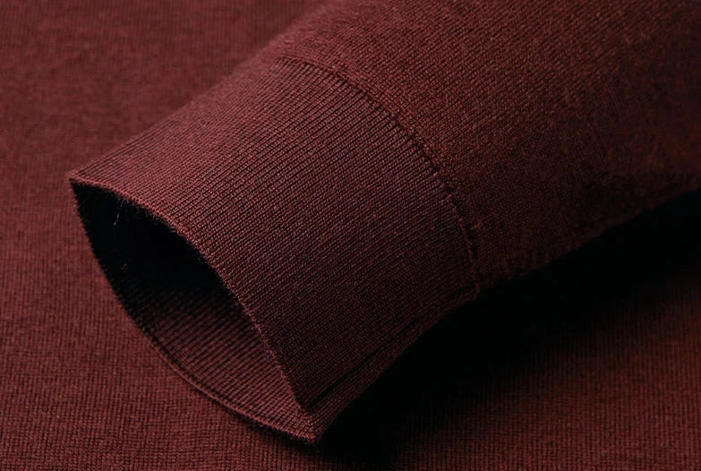 Slim fit wool autumn sweater | High quality materials - Warm and cozy - autumn - Ideal for formal and informal occasions