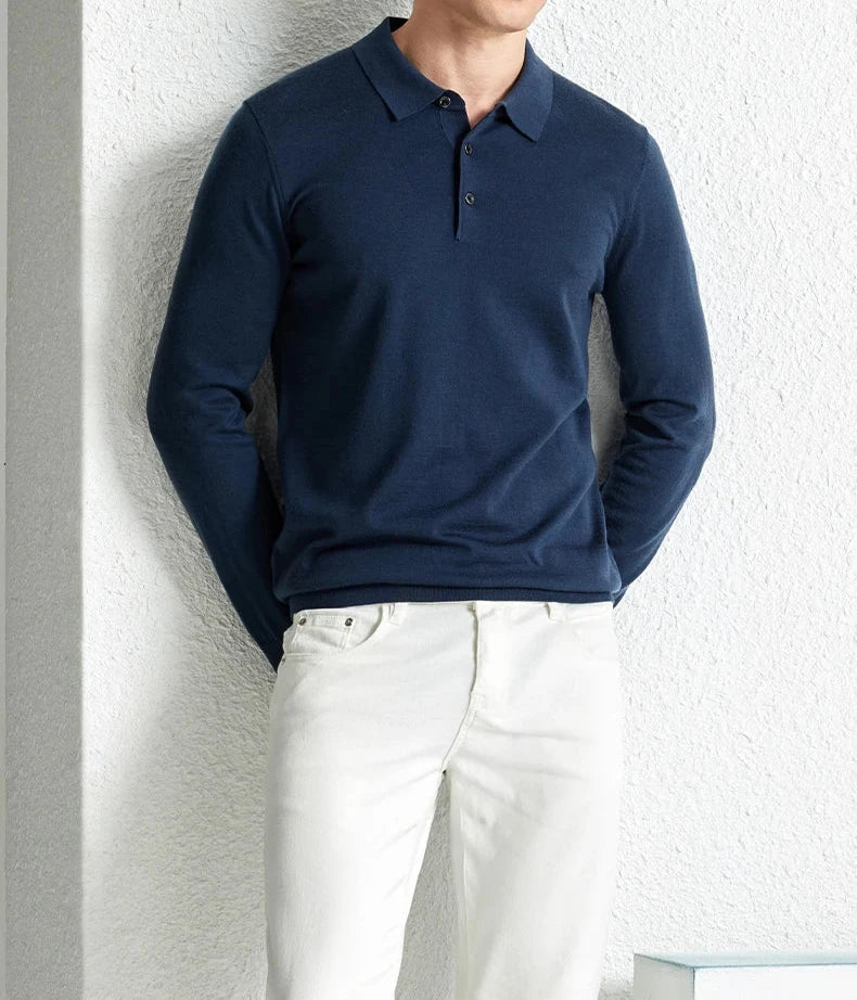 Slim fit wool autumn sweater | High quality materials - Warm and cozy - autumn - Ideal for formal and informal occasions