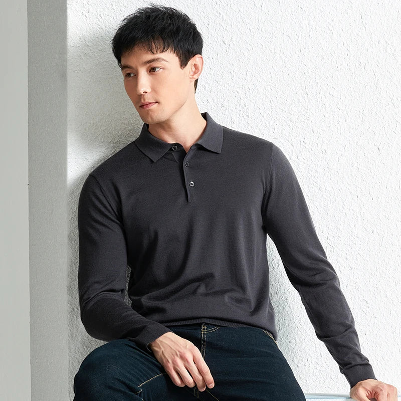Slim fit wool autumn sweater | High quality materials - Warm and cozy - autumn - Ideal for formal and informal occasions