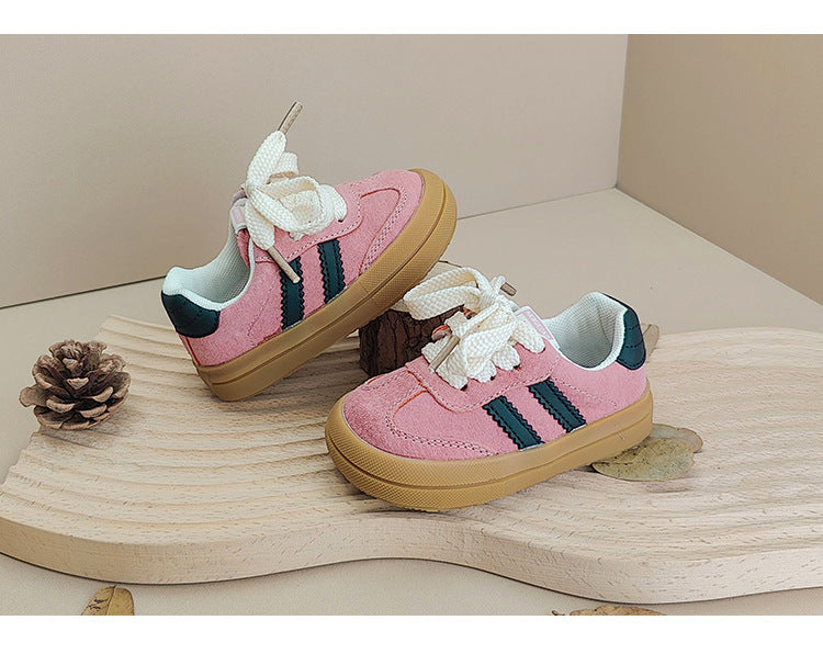 Sneaker met Veters - TinyStride Unisex, Geel/Roze/Groen, Maat 0-3 Jaar
