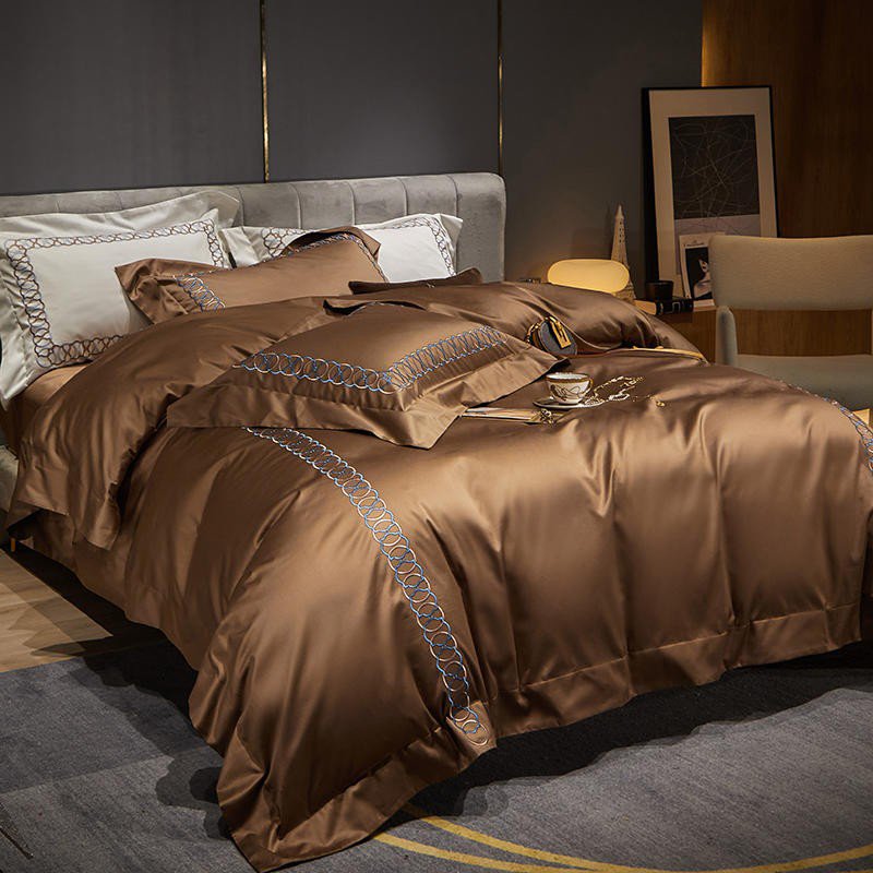 Sunstone Reves Duvet Cover Set - Egyptisch Katoen | Luxe Egyptisch katoen - Warme aardetinten - Comfort en stijl gecombineerd