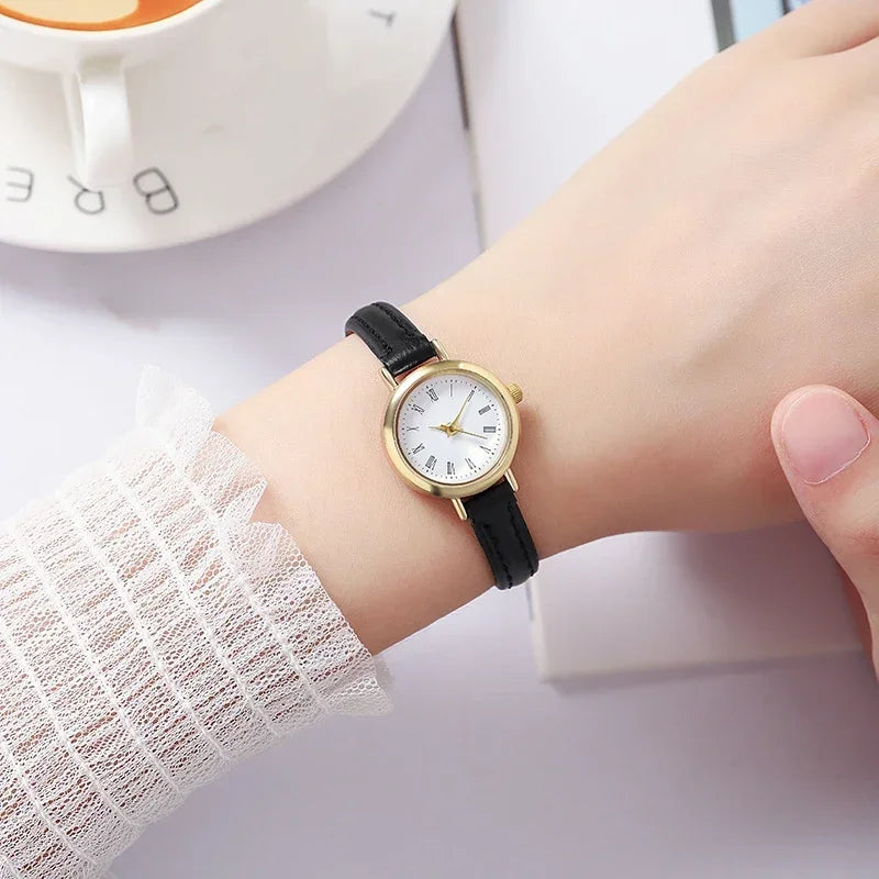 Minimalistisch Dameshorloge - PU Lederen Band met Tijdloos Design voor Dagelijks Gebruik