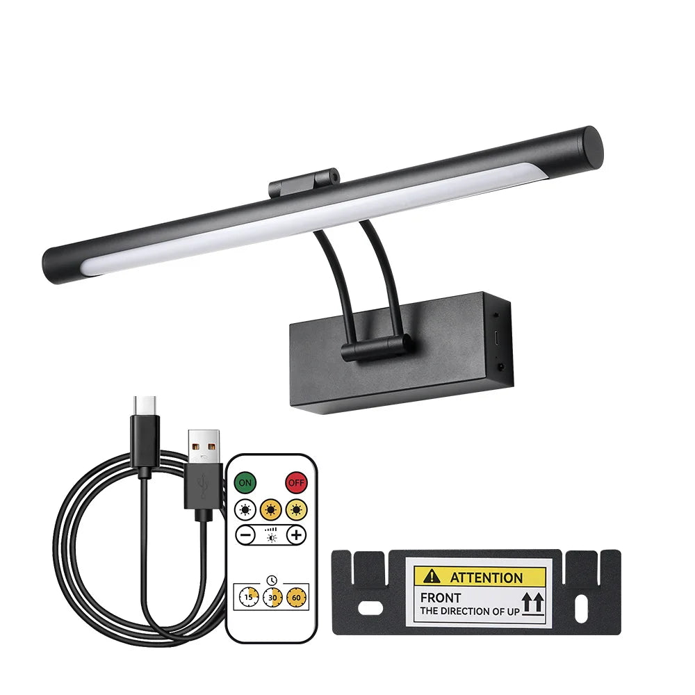 ArtGlow Pro LED Wandlamp voor Schilderijen – Draadloos Oplaadbaar, Dimbaar, Met Afstandsbediening