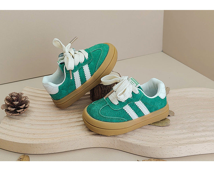 Sneaker met Veters - TinyStride Unisex, Geel/Roze/Groen, Maat 0-3 Jaar