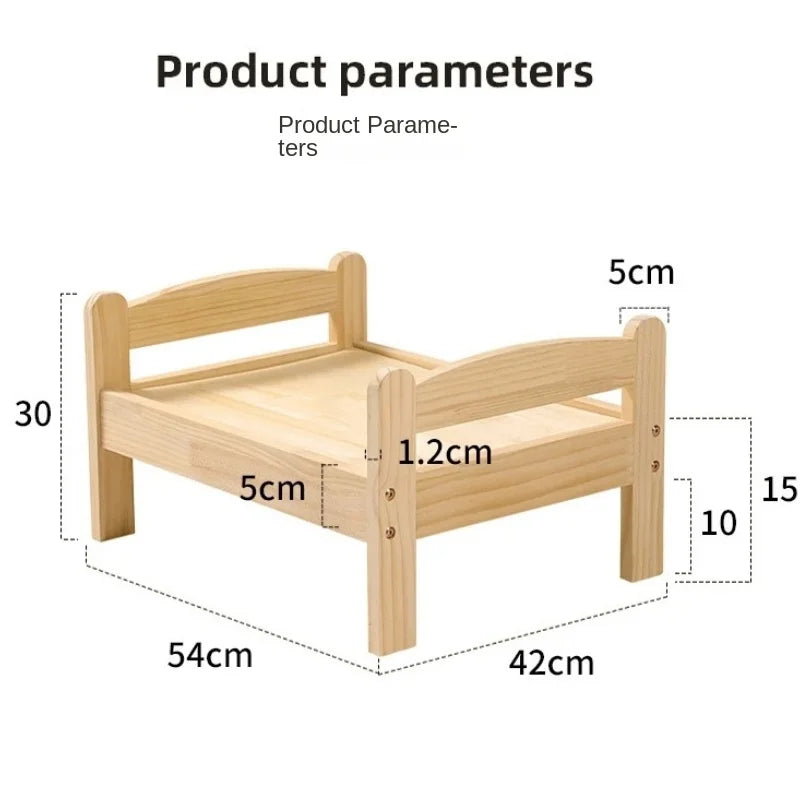 WoofWood | Houten hondenmand/kennel | Houten Hondenmand Vier Seizoenen – Waterdicht Handgemaakt Frame, Semi-Gesloten Kennel Hondenhuis voor Binnenshuis Gebruik
