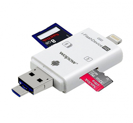 USB Stick en SD Kaart Lezer | Snel Bestandsoverdracht - Compatibel Met iPhone En Android - Handig Voor Reizen