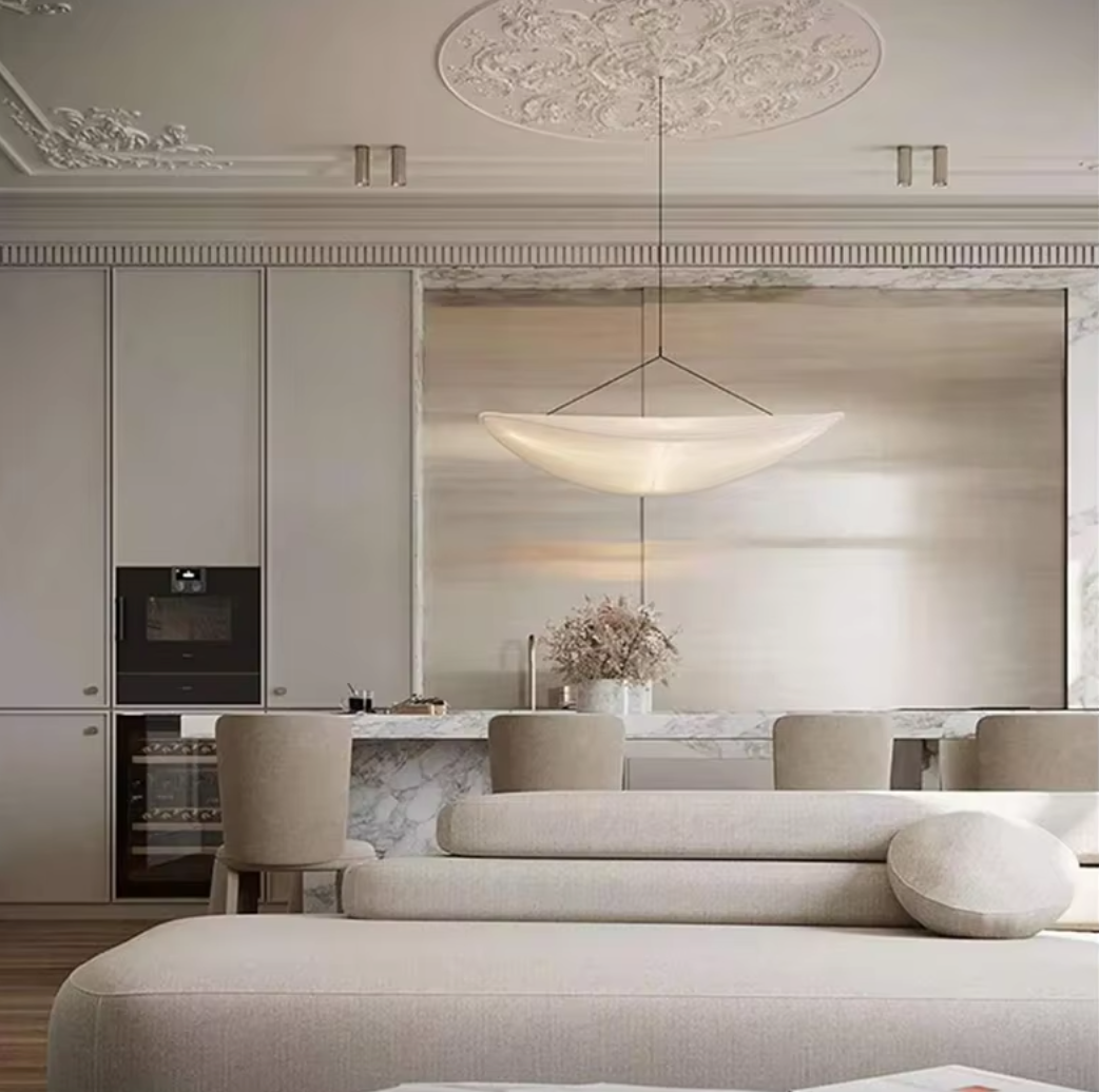 Japandi Stijl Lamp | Luxe Zijden Stoffen | Zachte Warme Gloed | Elegante Moderne Uitstraling | Milieuvriendelijk en Duurzaam | Geschikt voor Woonkamer, Slaapkamer, Eetkamer, Keuken | Vervangbare LED-verlichting