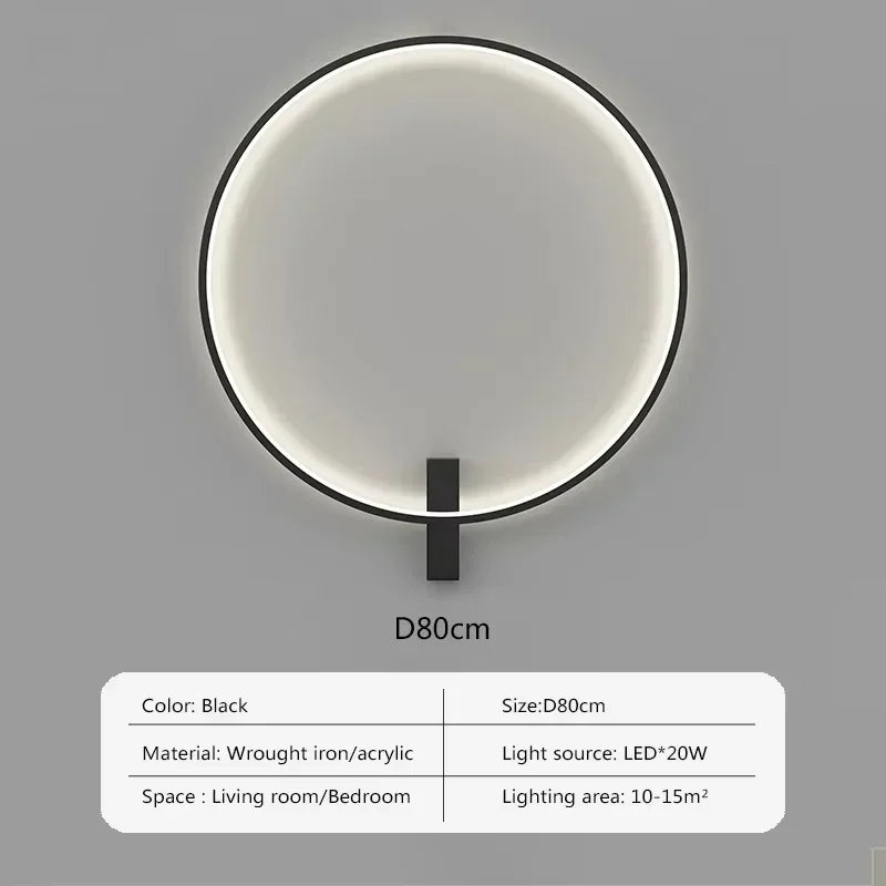 Moderne Ronde Wandlamp | Verlichting | Sfeervolle Cirkelvormige Lichtbron