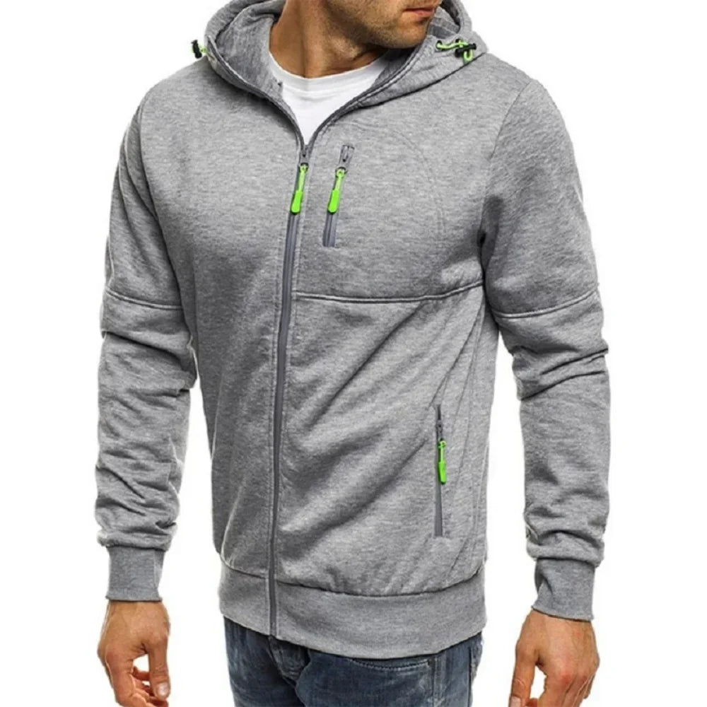 CoreWear Heren Hoodie Sweatshirt Lange Mouw Slim Fit met Rits | Hoodie | Sportieve Casual Hoodie voor Heren Kleding & Streetwear