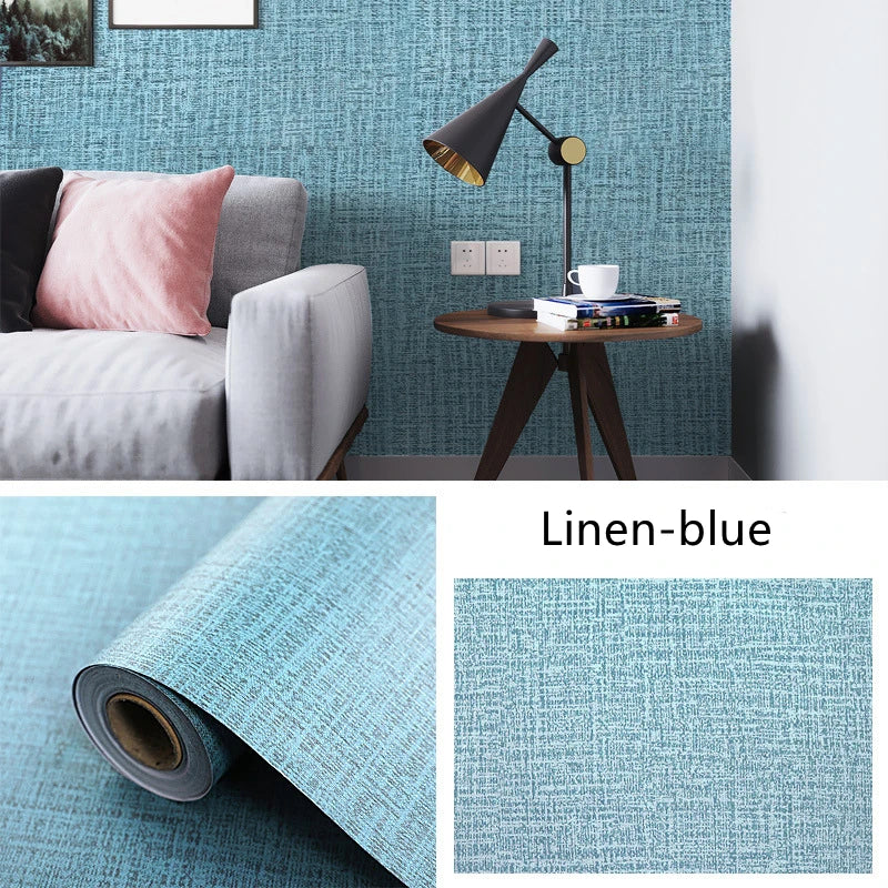 Zelfklevend Behang Met Linnen Patroon - Waterdichte Muurstickers Voor Woonkamer, Slaapkamer en Interieur