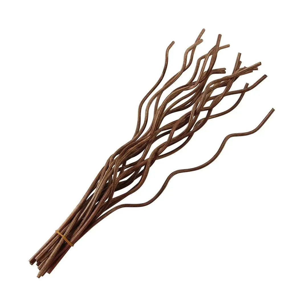 20x Lange Geurstokjes 28cm Zwart Golvend | Rattan Diffuser Stokjes | Luchtverfrisser Navulling