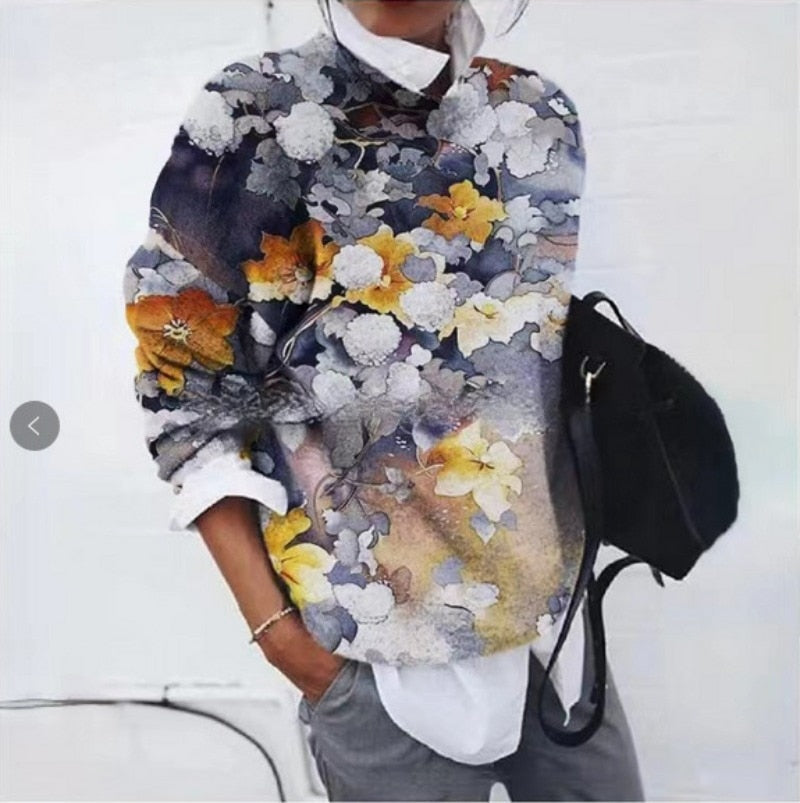 Trendy Floral Sweater