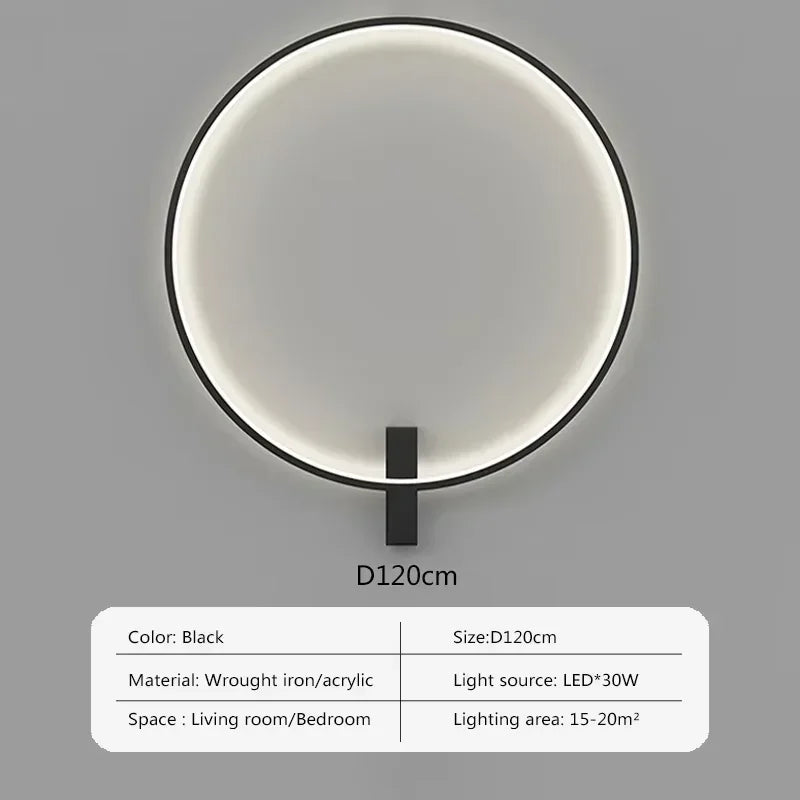 Moderne Ronde Wandlamp | Verlichting | Sfeervolle Cirkelvormige Lichtbron